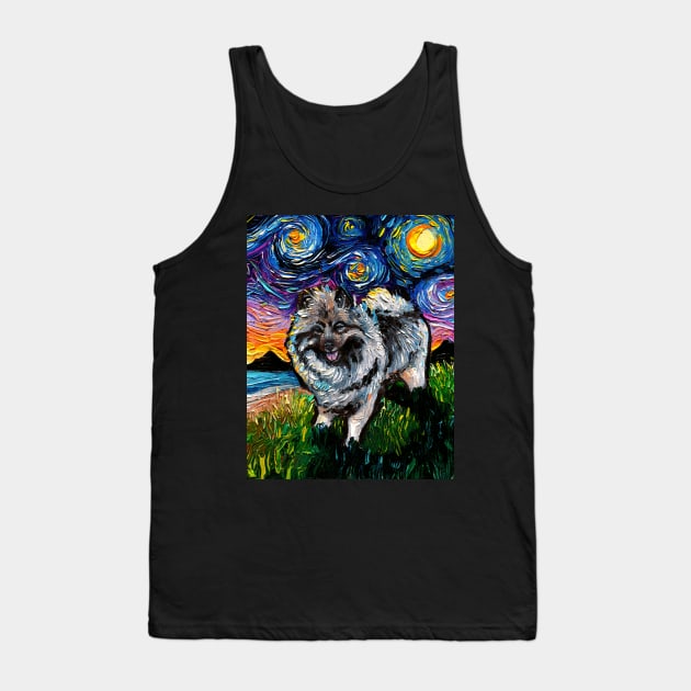 Keeshond Night Tank Top by sagittariusgallery